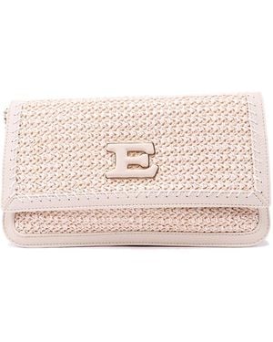 Ermanno Scervino Pouch Eba Straw Eco Leather Bag - Pink