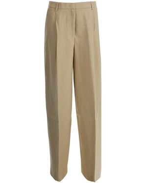 Grifoni Trousers With Pockets And Elastic Waist For - Natural