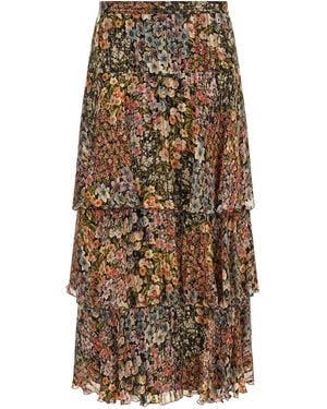 Valentino Garavani Après Lhiver Skirt Silk Metal Fibre - Multicolour