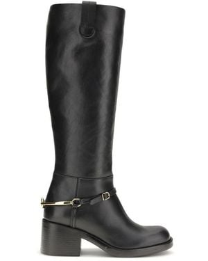 Chloé Black Calf Leather Bos Taurus Lace
