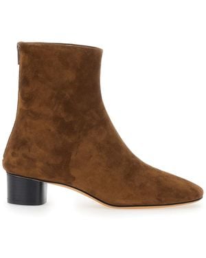 Le Monde Beryl Carole Boots Ankle With Rubber Sole And Leather Goat - Brown