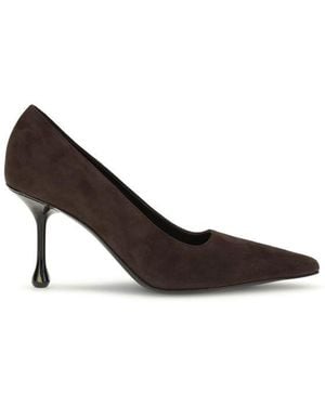 Jimmy Choo Leather High Heel Court Shoes - Black