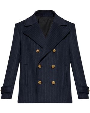 Balmain Wool Coat - Blue