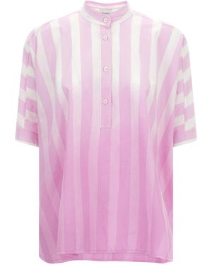 Nude Dégradé Striped Shirt Cotton Shirt, Blouse - Pink