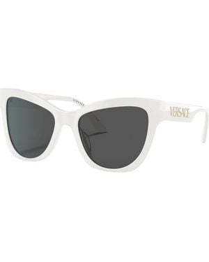 Versace Sunglasses Cat Eye Full Rim, Frame And Dark Lens Ve4417U314-87 - Grey
