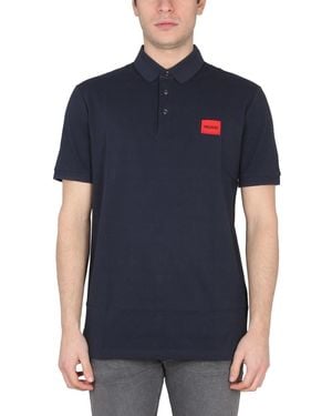 BOSS Polo Con Patch Logo - Blue