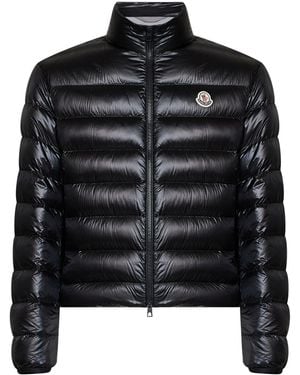Moncler Short Down Jacket Sergesta Polyamide Padded - Black