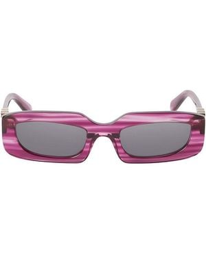 Off-White c/o Virgil Abloh Sunglasses Rectangle Full Rim, Striped Frame And Dark Lens Oeri13Crenton3707 - Purple