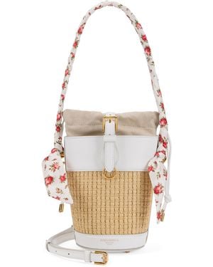 Dolce & Gabbana Bucket Bag Capri Rafia Viscose - White