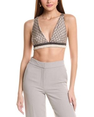 Brunello Cucinelli Patterned Bralette Top - Grey
