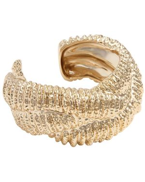 Self-Portrait Earrings 'Textured Twisted Cuff' - Metallic
