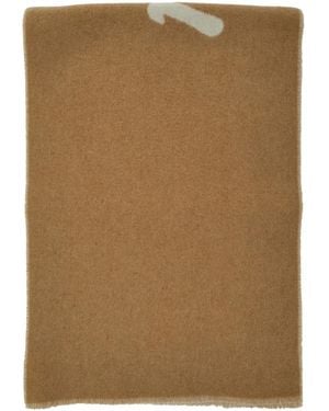 Maison Kitsuné Bicolor Scarf With Logo - Brown