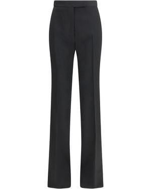 Tom Ford Bicolour Tailored Straight-Leg Trousers Fleece Wool - Black