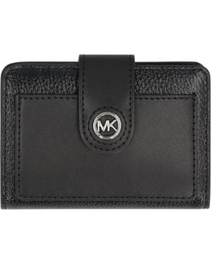 MICHAEL Michael Kors Leather Wallet Mercer Cow Hide & Purses - Black