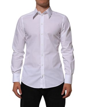 Dolce & Gabbana Cotton Martini Formal Dress Shirt - Purple