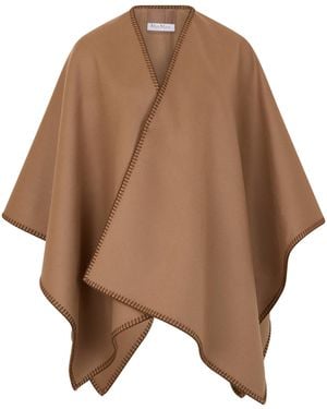 Max Mara Cape Classic Virgin Wool Capes - Brown
