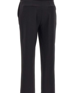 Elisabetta Franchi Slits Cropped Crepe Trousers - Blue