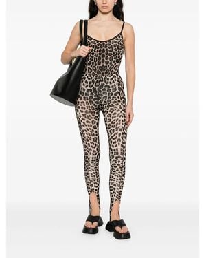 Baserange Leopard-Print Leggings - Black