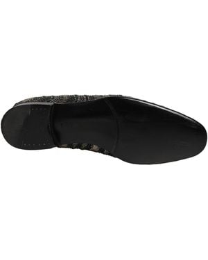 Dolce & Gabbana Embellished Slip On Loafers Shoes Leather - Black