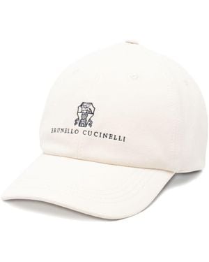Brunello Cucinelli Logo Baseball Cap - White