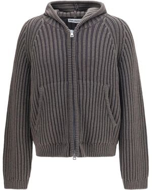 Our Legacy Level Hooded Sweatshirt Merino Wool Ovis Aries Jumper - Grey