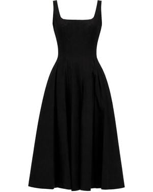 STAUD Dress Ellison Viscose - Black