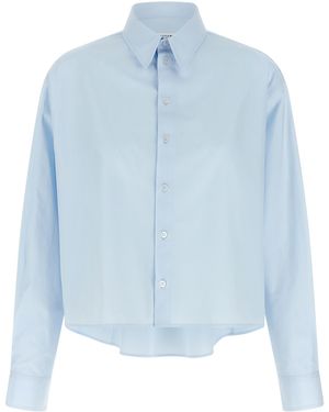 MM6 by Maison Margiela Poplin Shirt Cotton Shirt, Blouse - Blue