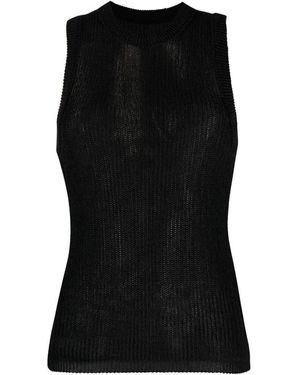 Low Classic Open-Knit Tank Top - Black