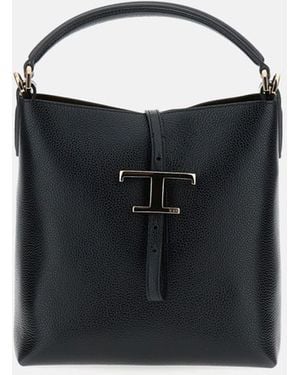 Tod's T Timeless Mini Bucket Bag - Black