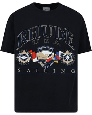 Rhude T-Shirts And Polos Cotton - Black