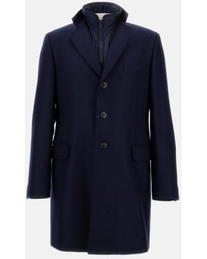 Fay Easy Db Coat - Blue