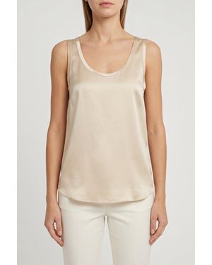 Brunello Cucinelli Light Silk Tank Top - White