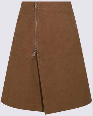 Burberry Runway Cotton Skirt - Brown