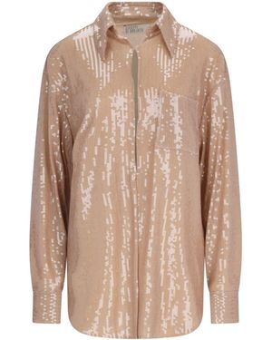 GIUSEPPE DI MORABITO Sequin Shirt - Natural