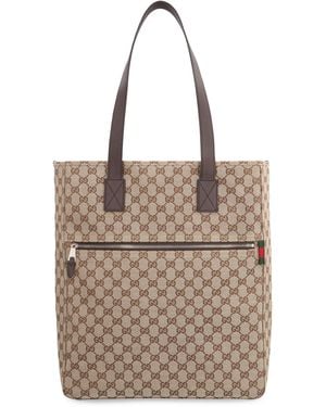Gucci Tote Bag Gg Fabric Polyester - Brown