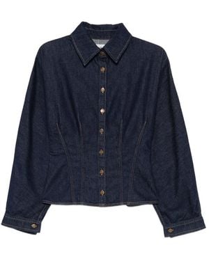 Agolde Button Fastening Shirt With Point Collar - Blue