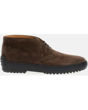 Tod's Lace Ankle Boots Winter - Brown