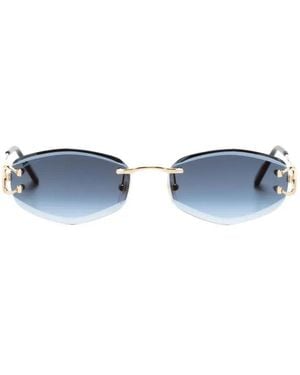 Cartier Cartier Eyewear Ct0467S Rimless Gradient Lens Sunglasses - Blue