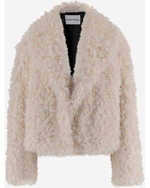 Stand Studio Samara Furry Fake Fur Jacket - Natural