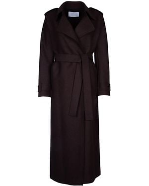 Harris Wharf London Long Trench - Black