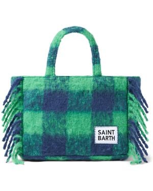 Mc2 Saint Barth Colette Handbag With Tartan Print - Green