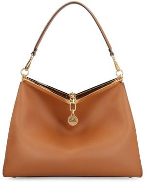 Etro Vela Leather Shoulder Bag - Brown