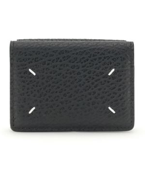 Maison Margiela Wallet With Stitch Calf Leather Bos Taurus - Gray