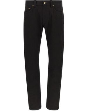 Versace Medusa Embroidery Jeans - Black