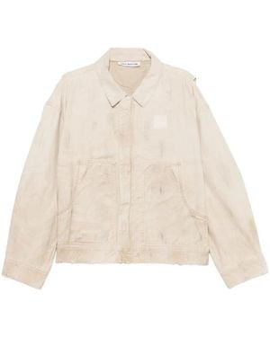 Cole Buxton Distressed Paneled Jacket - Natural