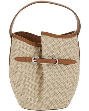 Liffner Belted Bucket Bag Raffia - Natural