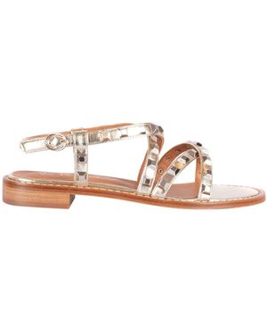 Via Roma 15 Laminated Sandals - Pink