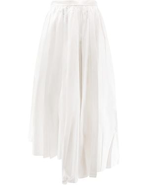 Self-Portrait Asymmetrical Cotton Skirt - White