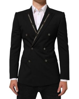 Dolce & Gabbana Sicilia Double Breasted Jacket Blazer 02+Wo Clothing - Black