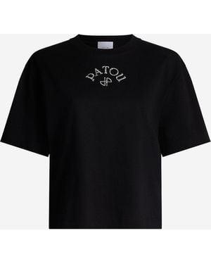 Patou Organic Cotton T Shirt With Logo - Black